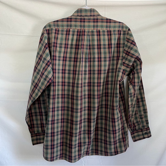 Robinsons Vintage 80’s Plaid Button Down Multi-color Long Sleeve Shirt Size L - Picture 2 of 9